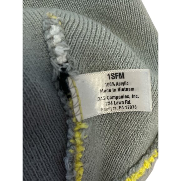 Pittsburgh Striped Pom Beanie – Black, Yellow, White Knit Winter Hat – Unisex – - Picture 3 of 3